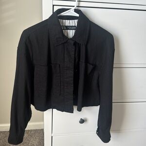 Zara Linen Cropped Jacket